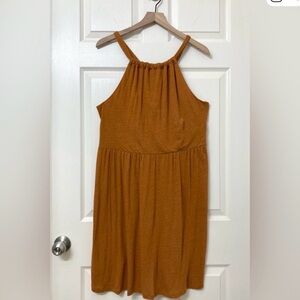 Loft XL Burnt Orange Halter Neck Linen Beach Coverup